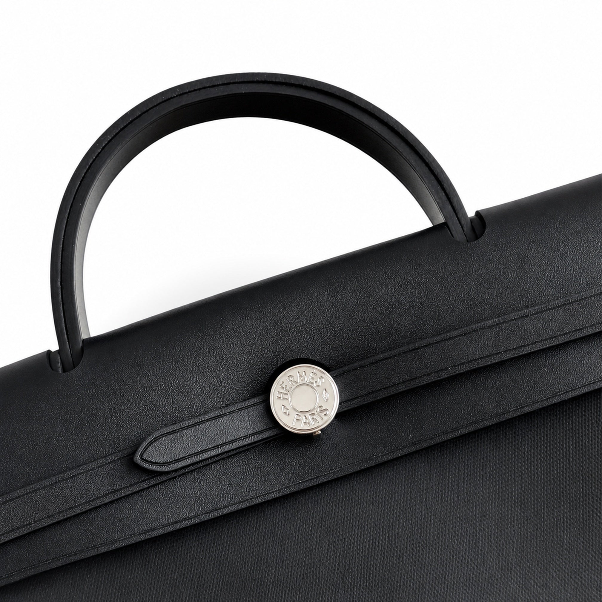 Hermès Herbag Zip 31 All Black Calf Leather Palladium Hardware