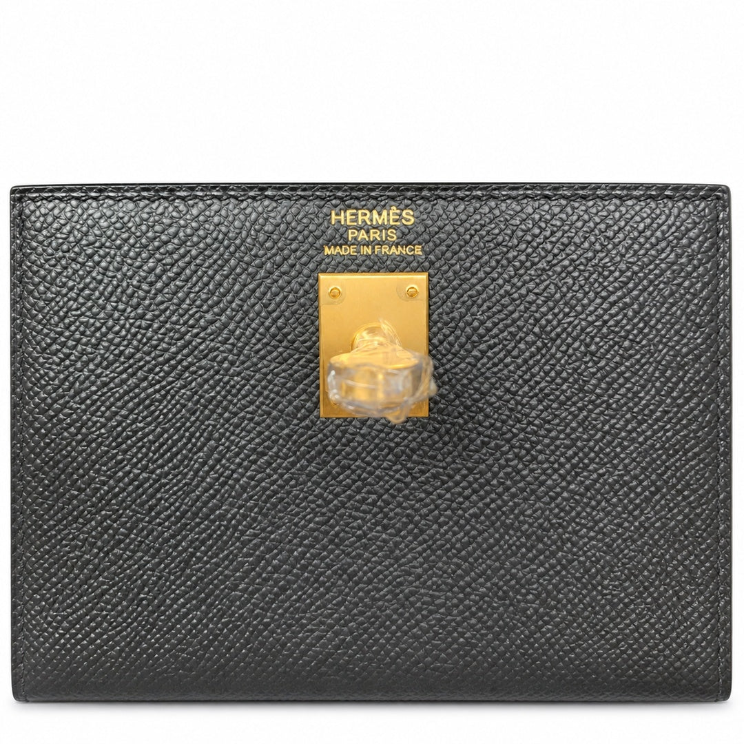 Hermès Kelly Sellier 25cm Noir Epsom Calf Leather Gold Hardware