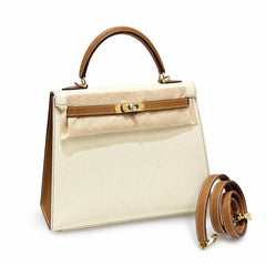 Hermès Kelly 25 Color-Block Epsom Gold Hardware
