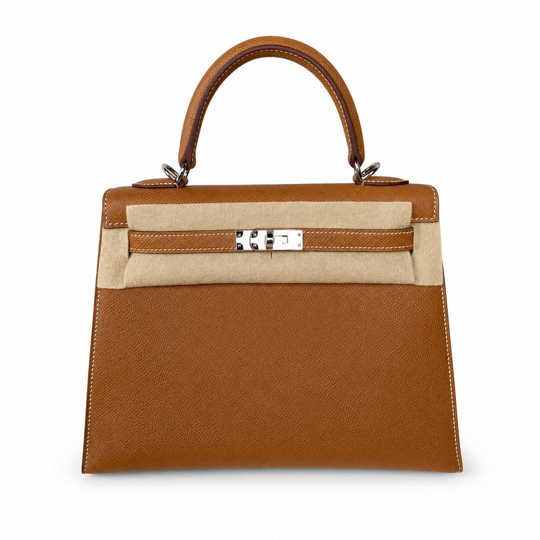 Hermès Mini Kelly II 25cm Gold Epsom Calf Leather Palladium Hardware