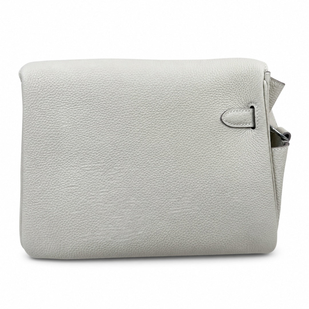 Kelly Messenger PM 27 Veau Togo, Crème Milkshake, Palladium Hardware