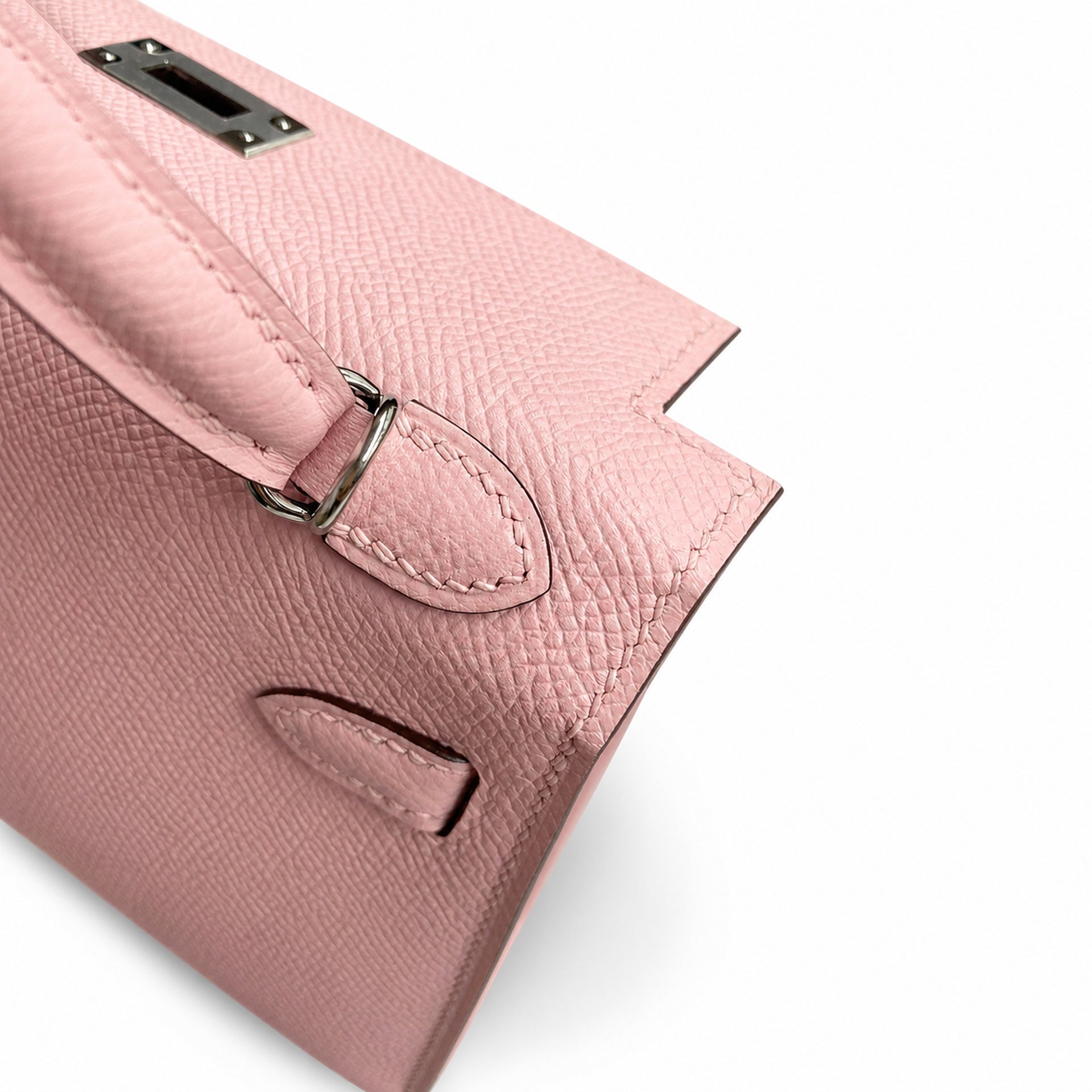 Hermès Kelly Sellier 19 Rose Sakura Epsom Palladium Hardware