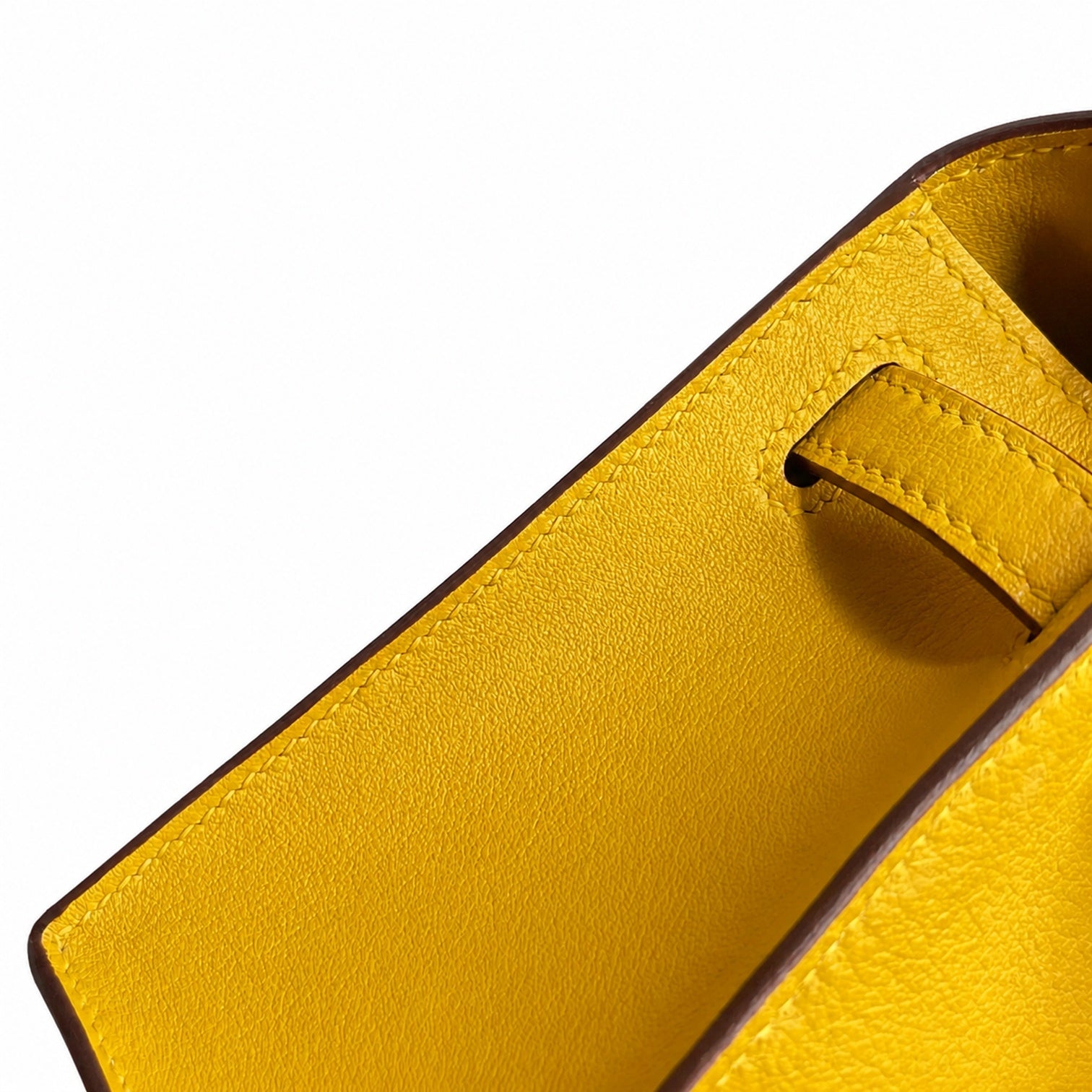 Hermès Kelly Pochette 22 9D Amber Yellow Swift Palladium Hardware