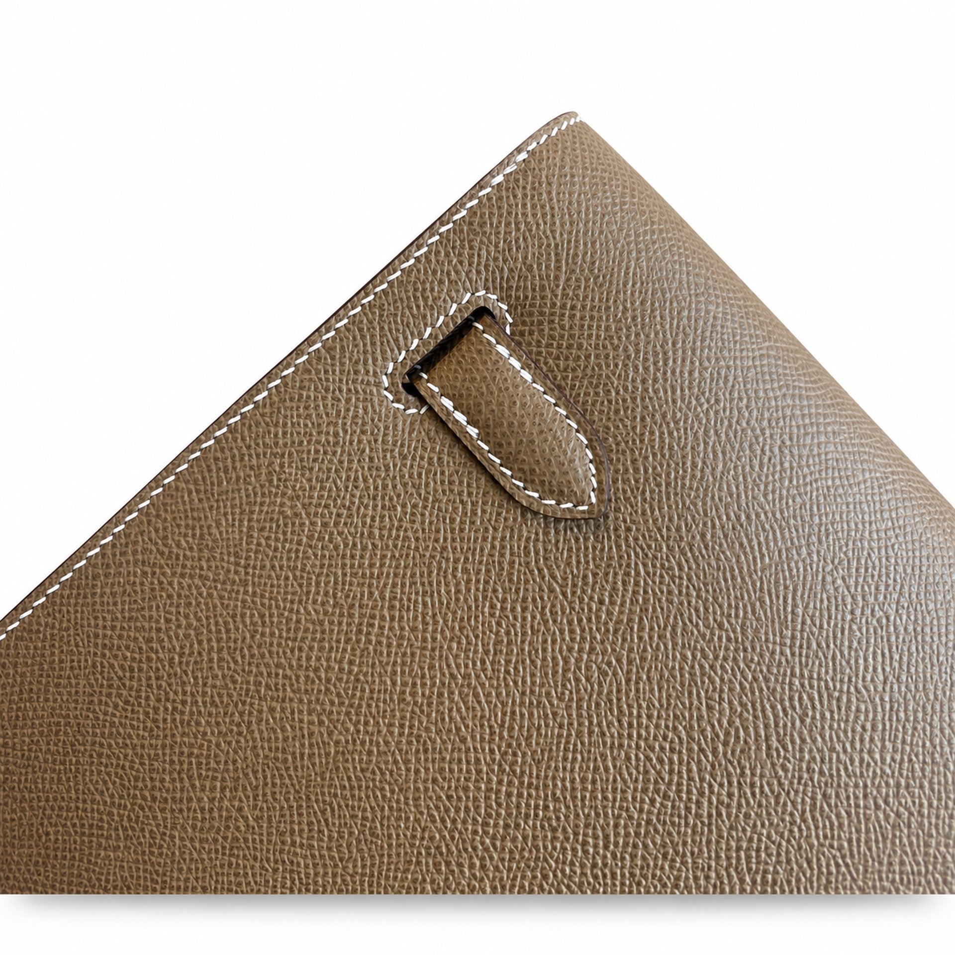 Hermès Kelly Dépêches 25 Etoupe Epsom Calf Leather Palladium Hardware