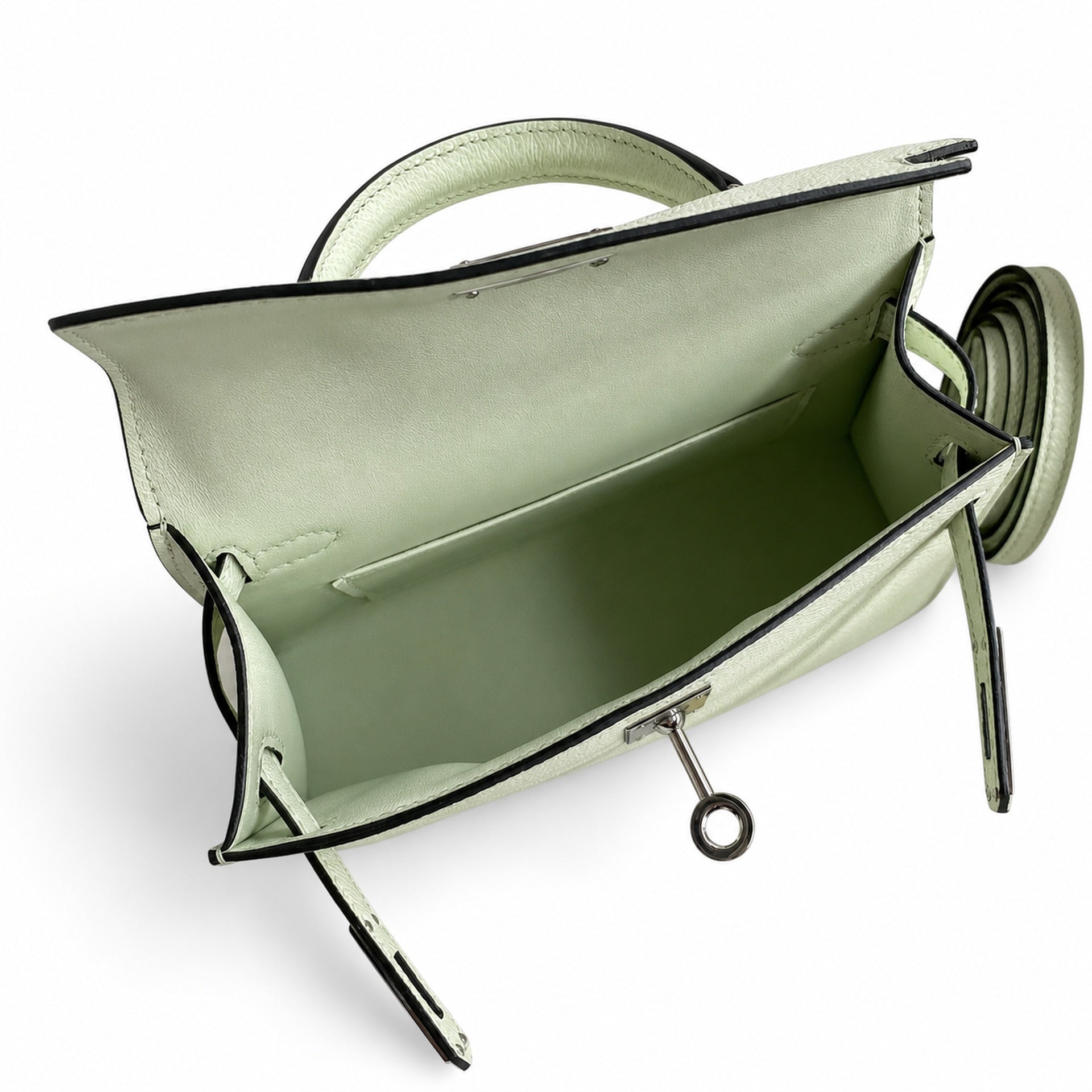 Hermès Kelly Sellier 19 Vert Fizz Epsom Palladium Hardware