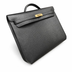 Hermès Kelly Dépêches 36cm Noir Epsom Calf Leather Gold Hardware