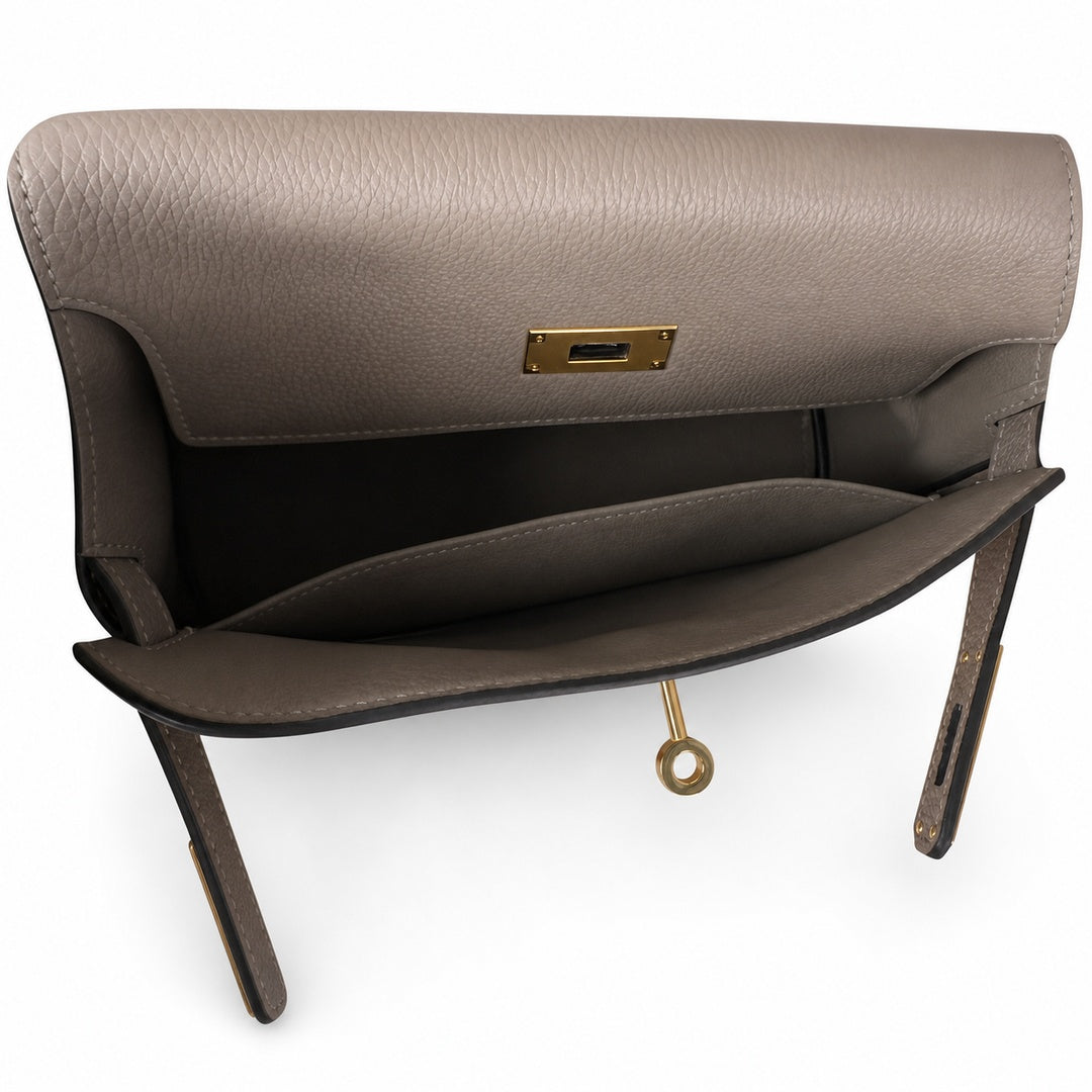 Kelly Messenger PM 27 Veau Togo, Gris Perle, Gold Hardware