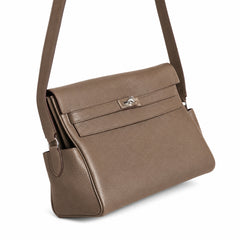 Kelly Messenger GM 31 Veau Togo, Gris Étain, Palladium Hardware