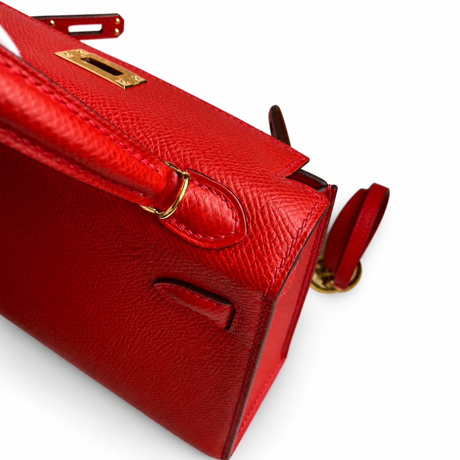 Hermès Kelly Sellier 19 Rouge Casaque Epsom Gold Hardware