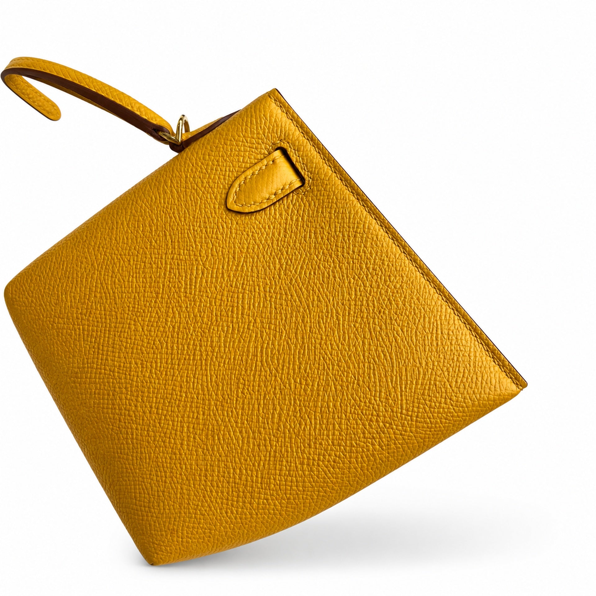Hermès Kelly Sellier 19 Jaune Ambre Epsom Gold Hardware