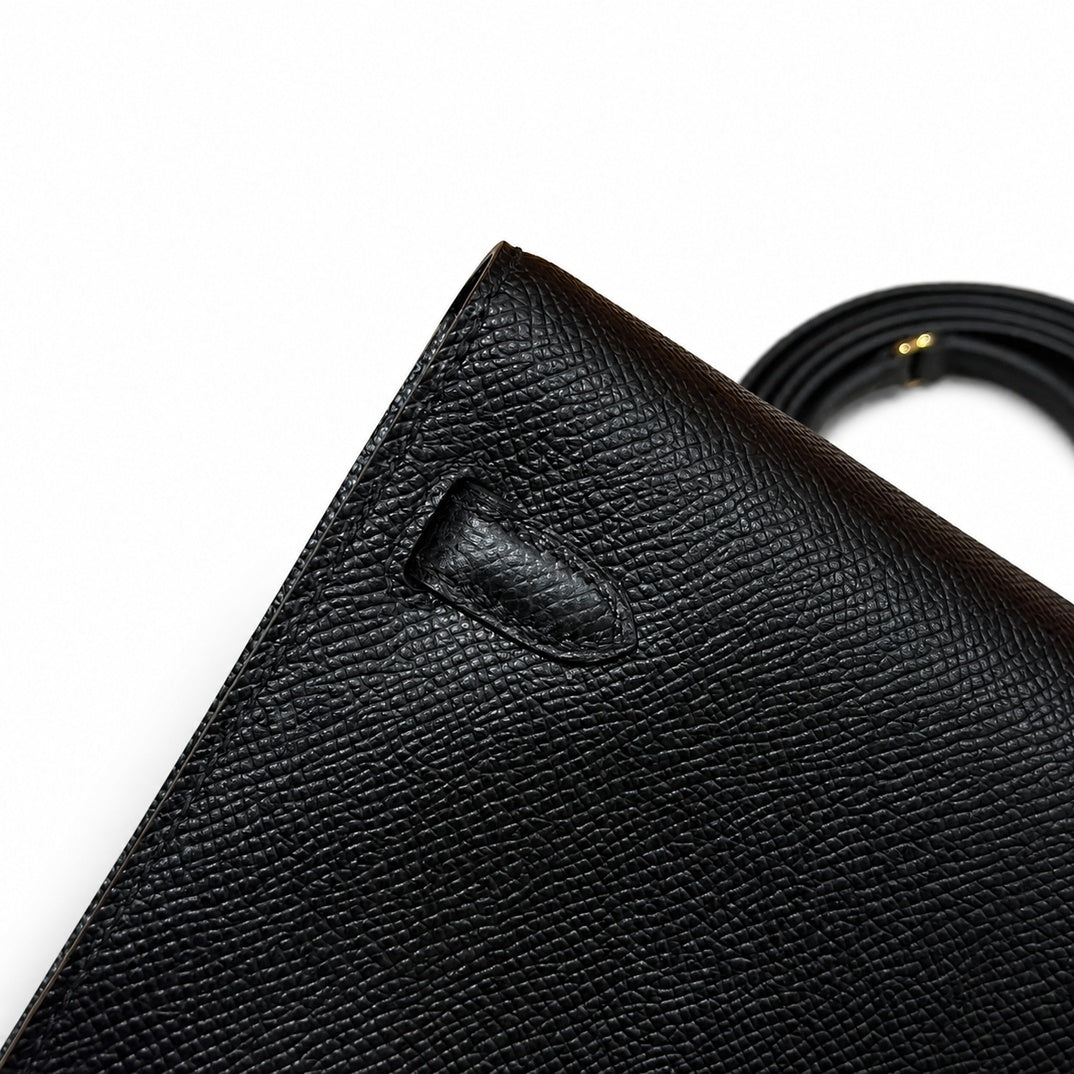 Hermès Kelly To Go Noir Epsom Calf Leather Gold Hardware