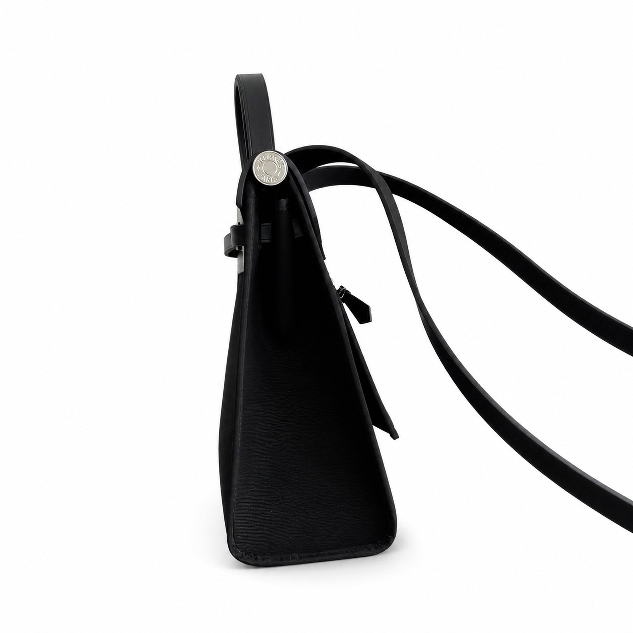 Hermès Herbag Zip 31 All Black Suede & Calf Leather Palladium Hardware