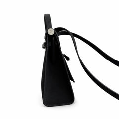 Hermès Herbag Zip 31 All Black Suede & Calf Leather Palladium Hardware