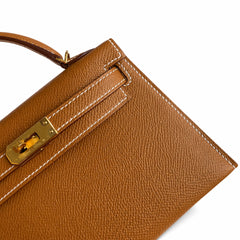 Hermès Mini Kelly II 19cm Gold Epsom Calf Leather Gold Hardware