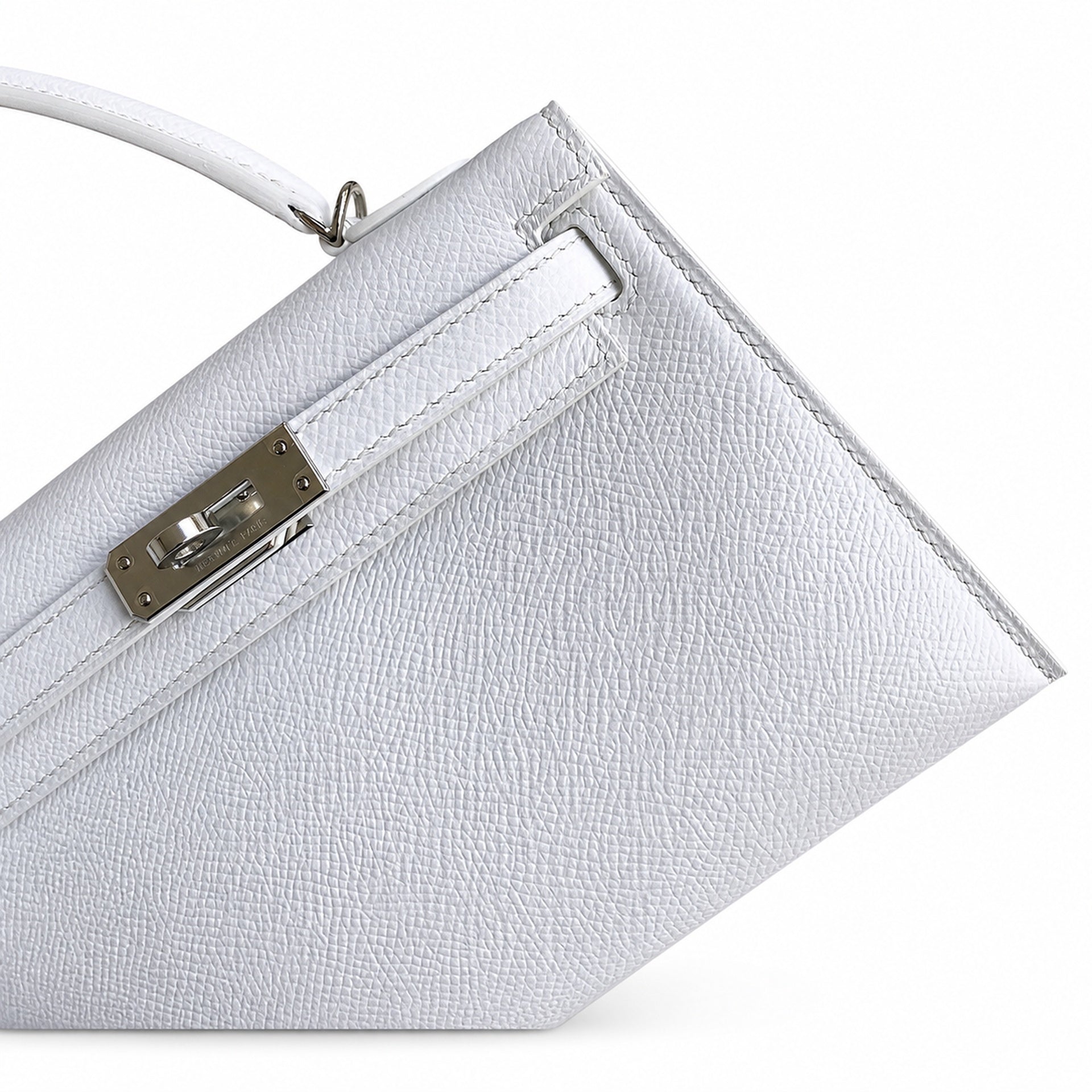 Hermès Kelly Sellier 19 Blanc Epsom Palladium Hardware