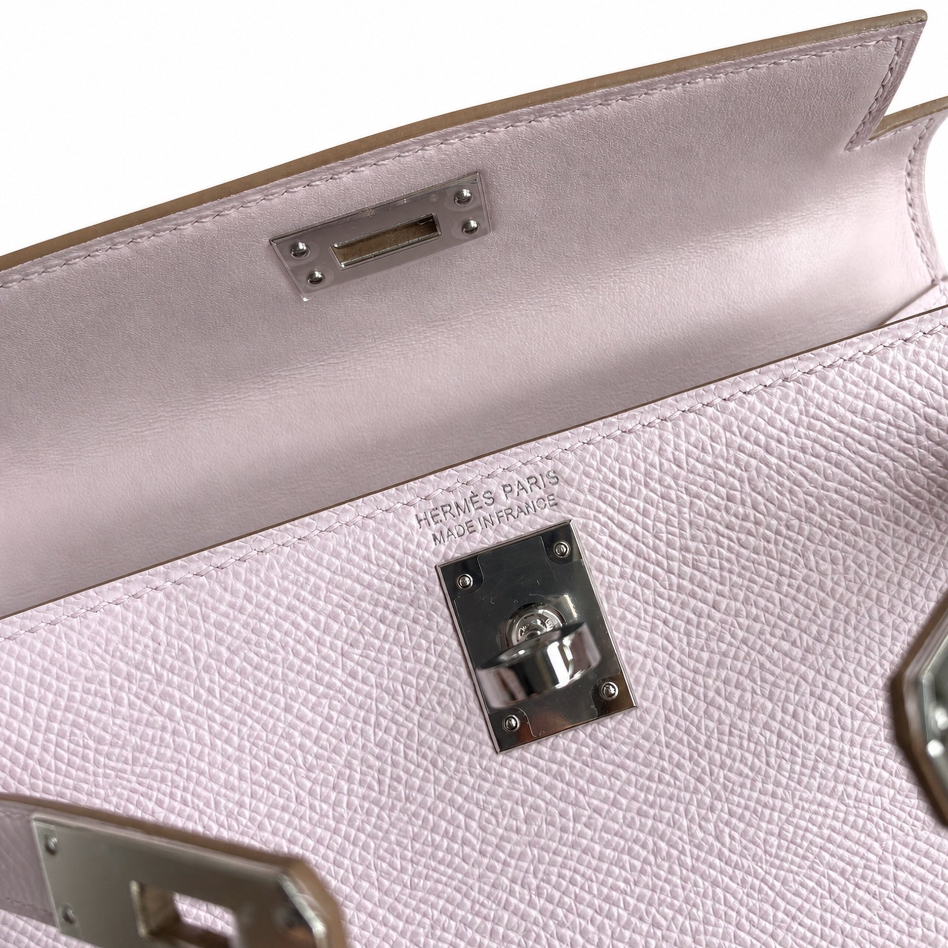Hermès Kelly Sellier 19 Lilas Epsom Palladium Hardware