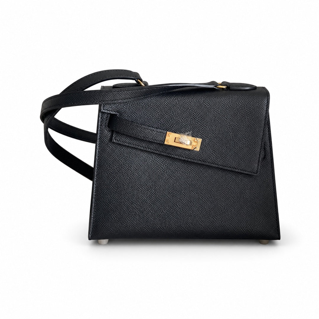 Hermès Kelly En Désordre 20cm Noir Epsom Calf Leather Gold Hardware