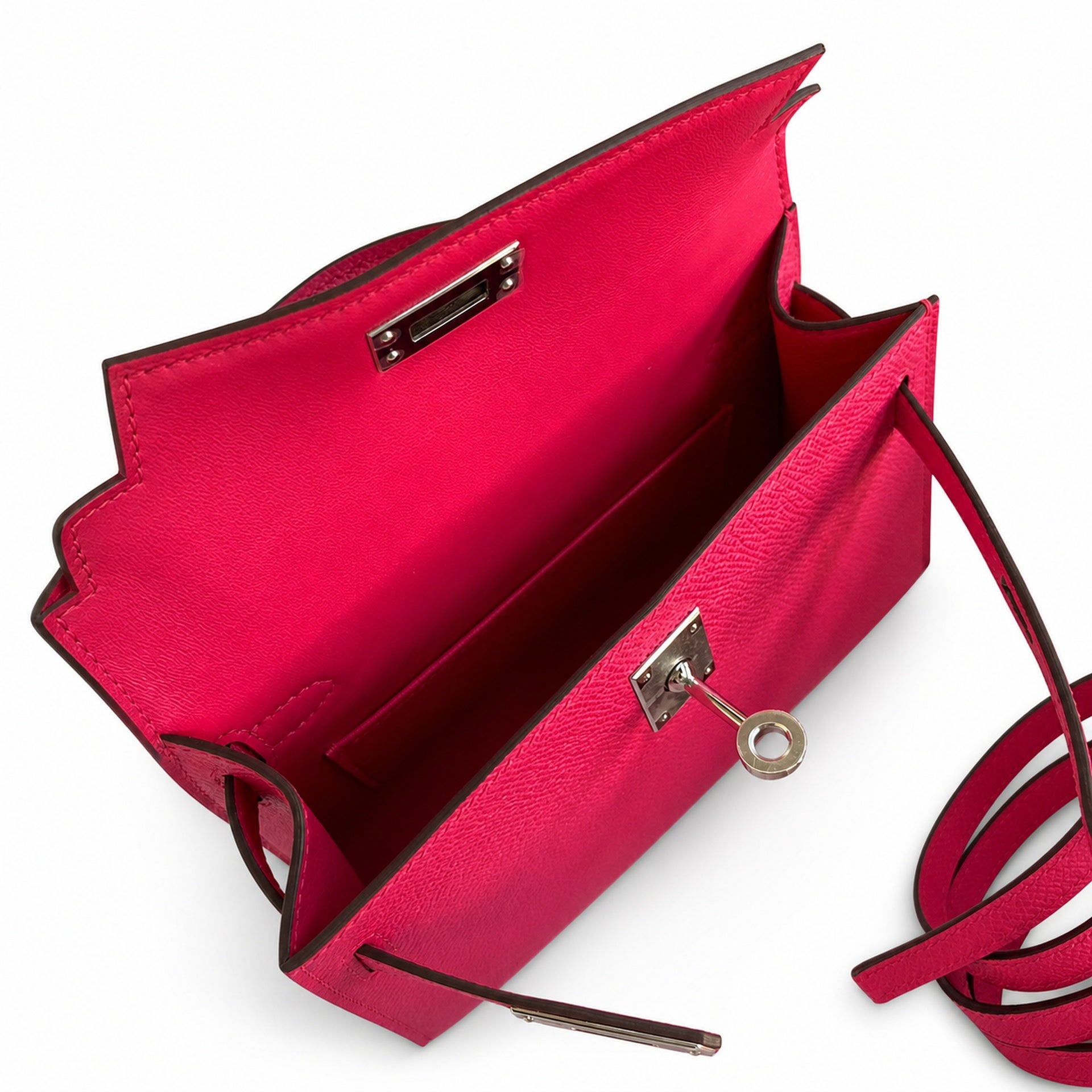 Hermès Kelly Sellier 19 Rose Jaipur Epsom Calf Leather Palladium Hardware