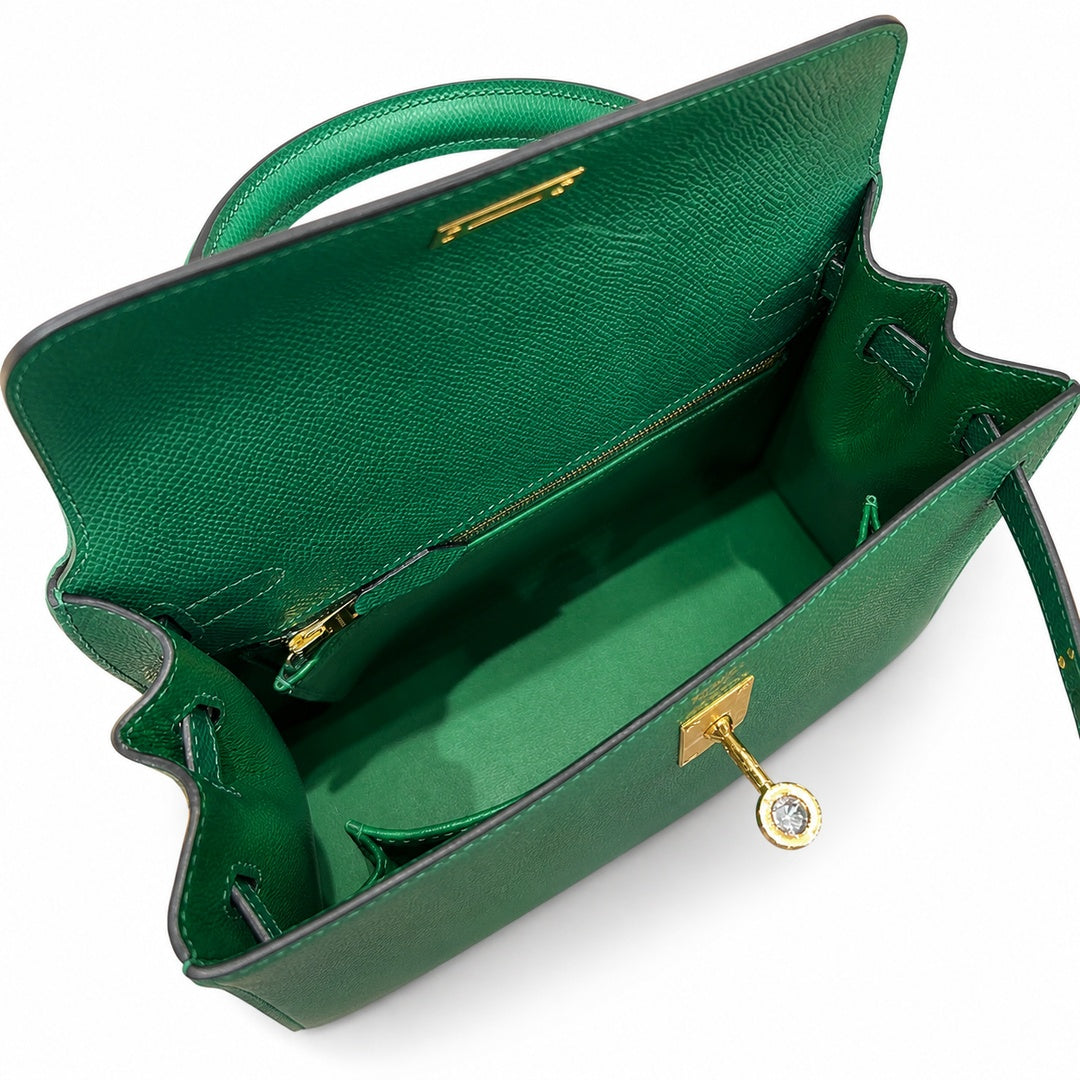 Hermès Kelly II 25cm Vert Vertigo Epsom Calf Leather Gold Hardware