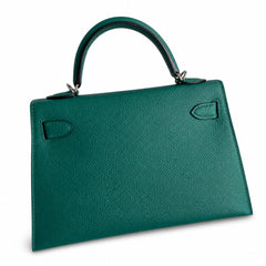 Hermès Kelly Sellier 19 Vert Malachite Epsom Palladium Hardware