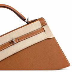 Hermès Kelly Sellier 25 Alezan Epsom Calf Leather Palladium Hardware