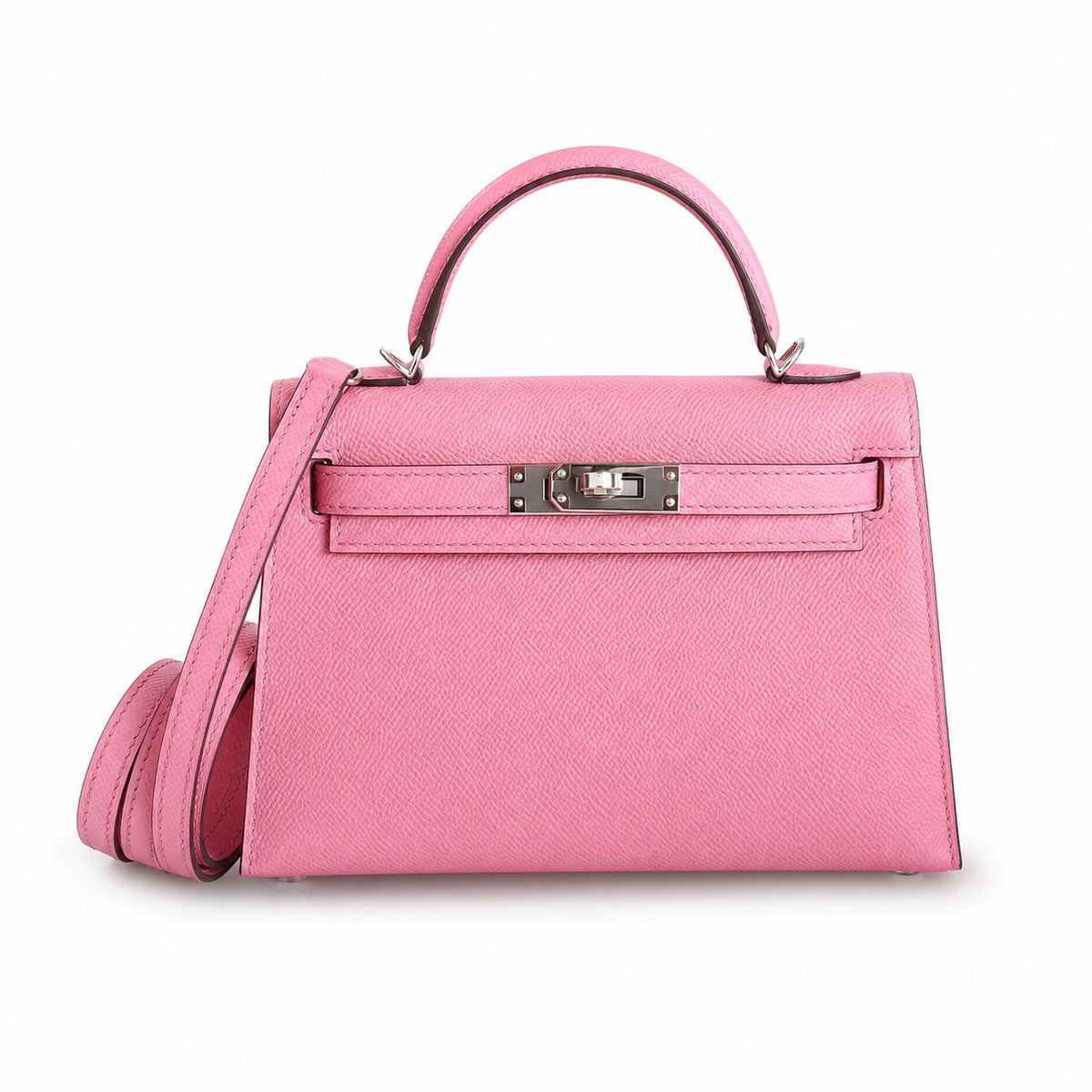 Hermès Mini Kelly Sellier II 19 Rose Confetti Epsom Calf Leather Palladium Hardware