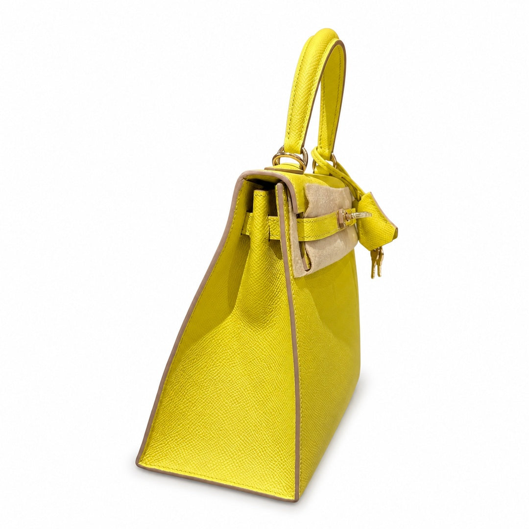 Hermès Kelly 25 9R Lime Epsom Gold Hardware