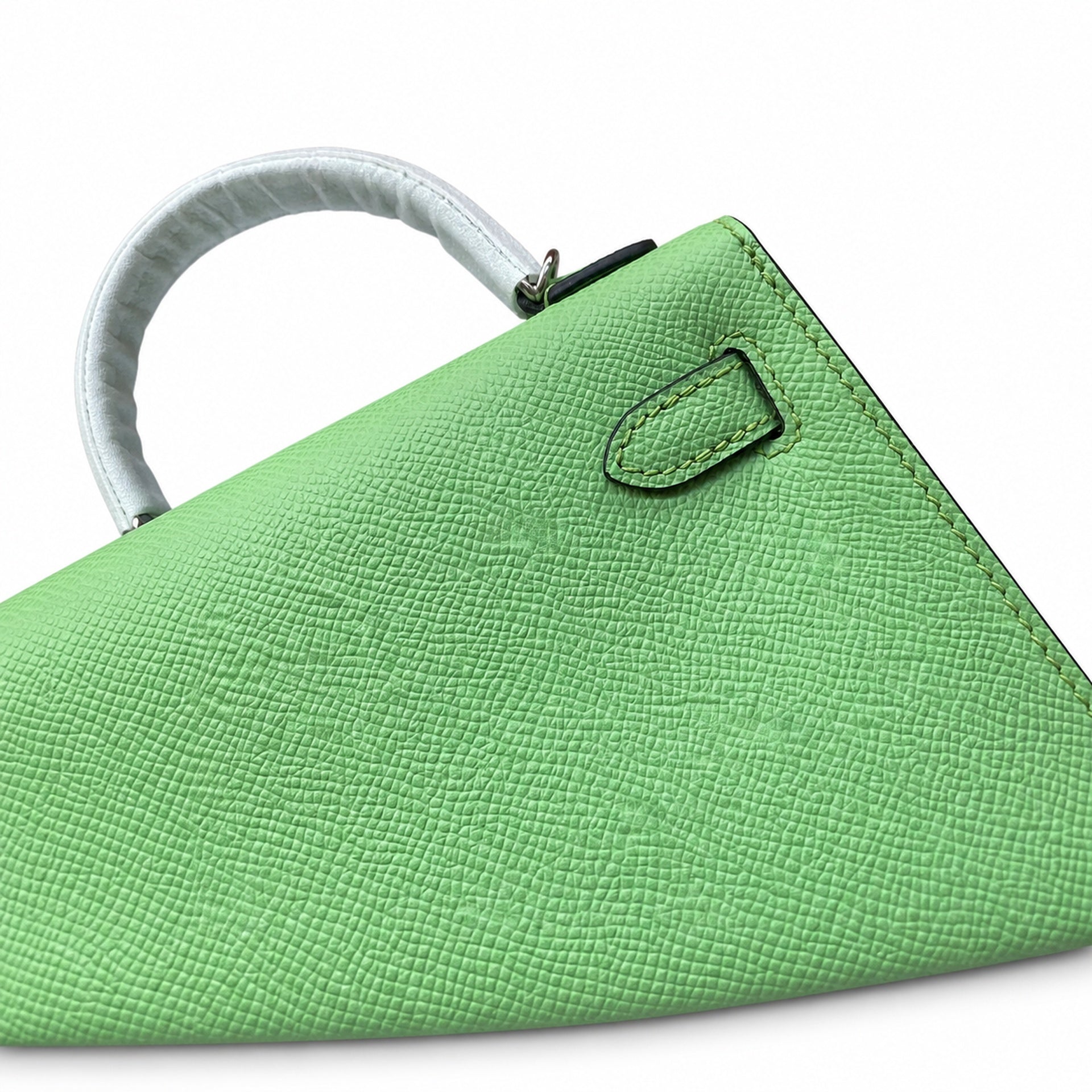 Hermès Kelly Sellier 19 Vert Pomme Epsom Palladium Hardware