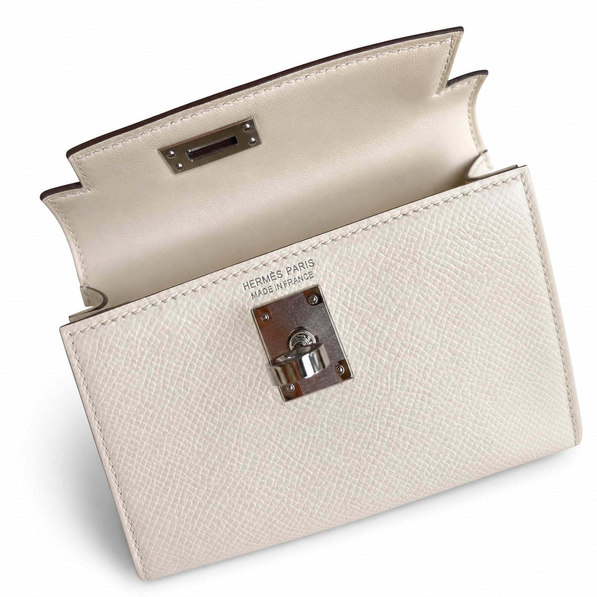 Hermès Kelly Sellier 19 Nata Epsom Palladium Hardware