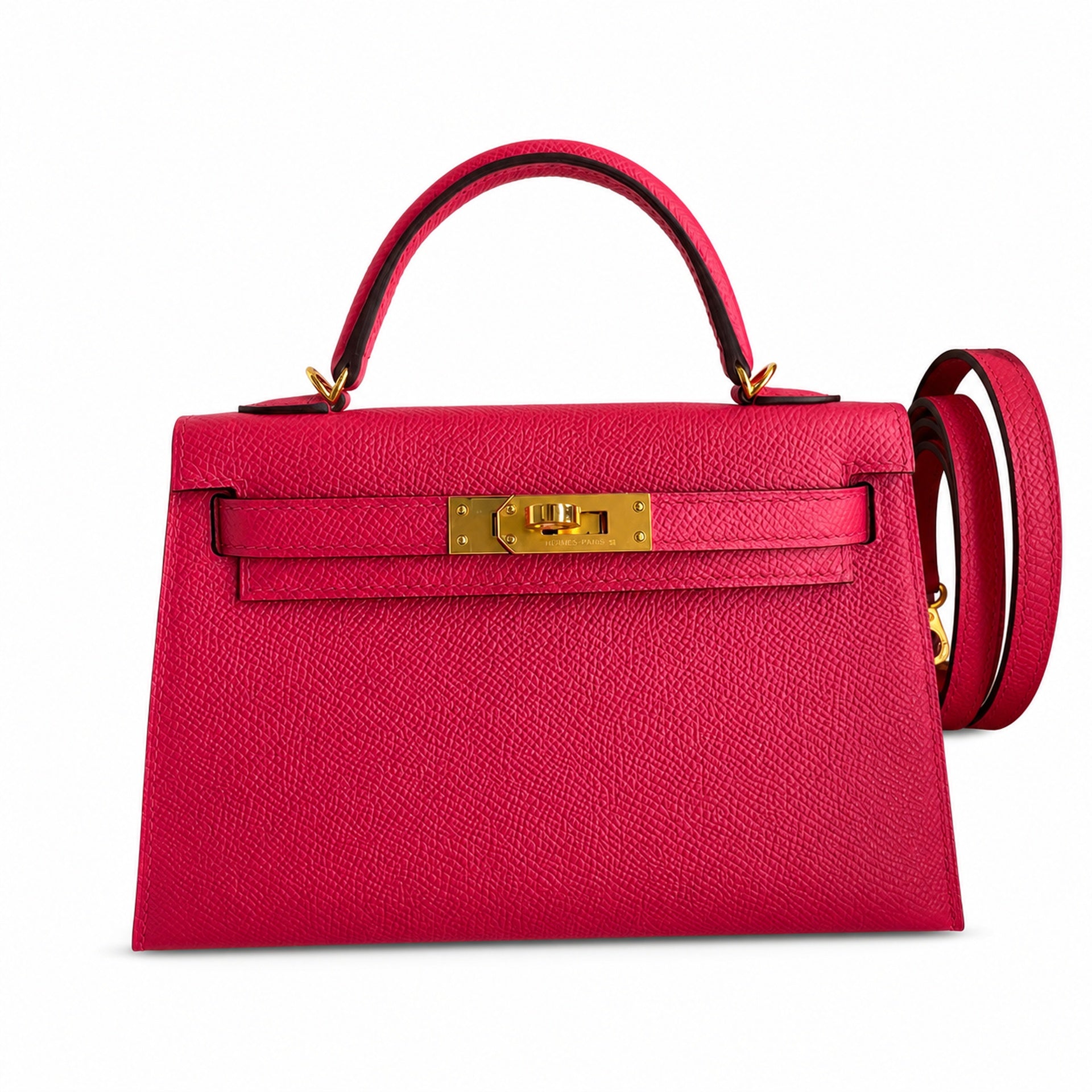 Hermès Kelly Sellier 19 Rose Jaipur Epsom Calf Leather Gold Hardware