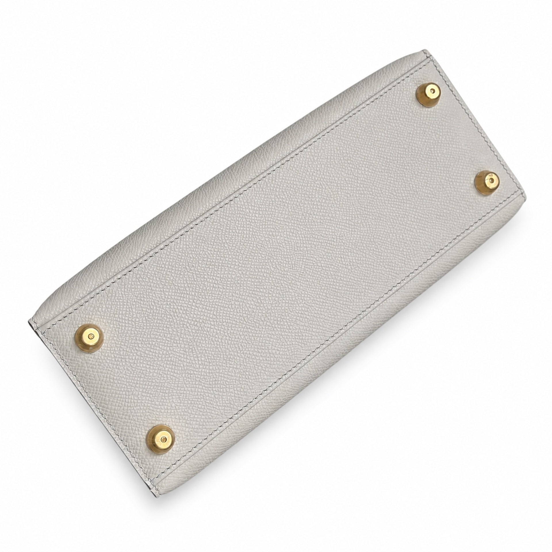 Hermès Kelly Sellier 25 Craie Epsom Calf Leather Gold Hardware