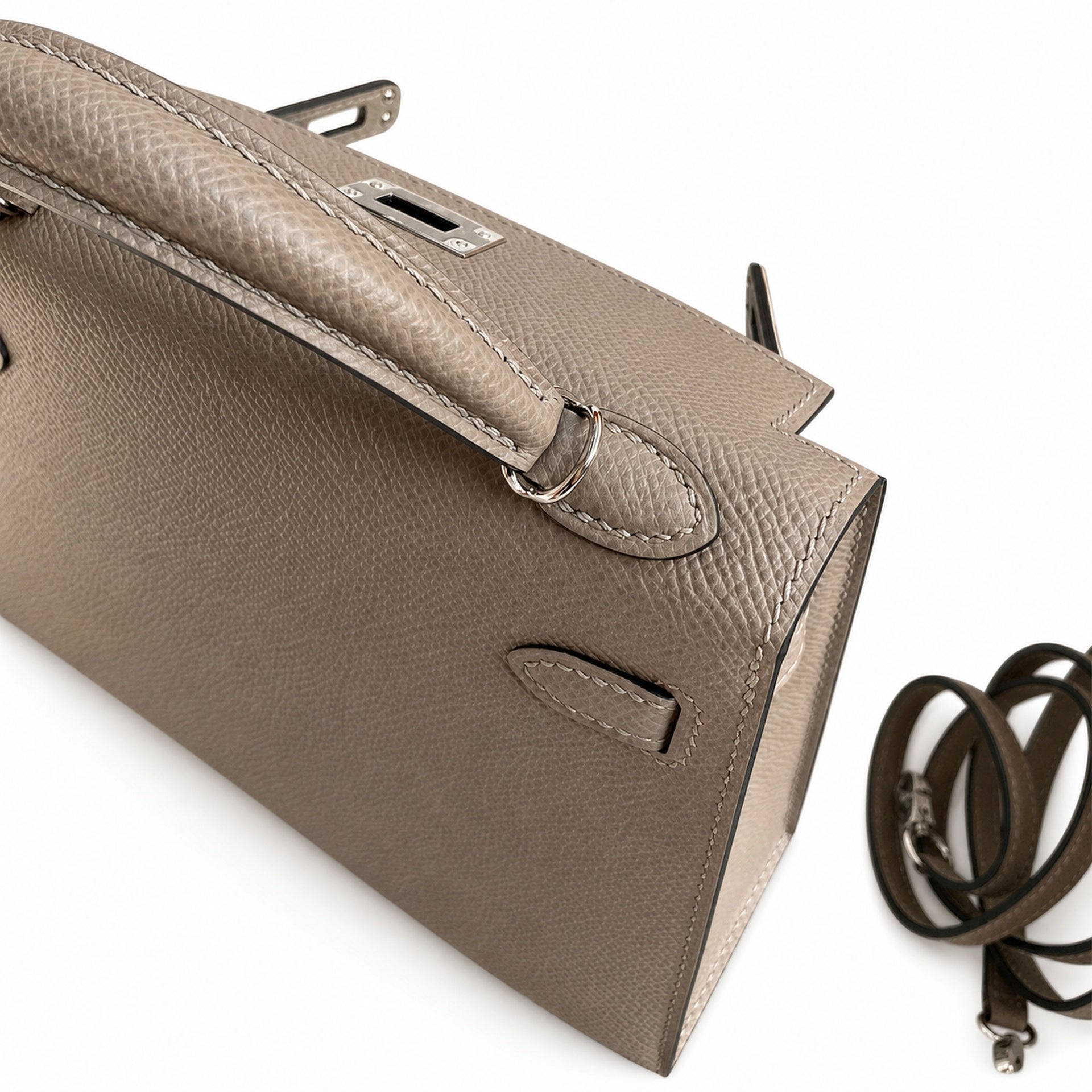 Hermès Kelly Sellier 19 Gris Asphalte Epsom Palladium Hardware