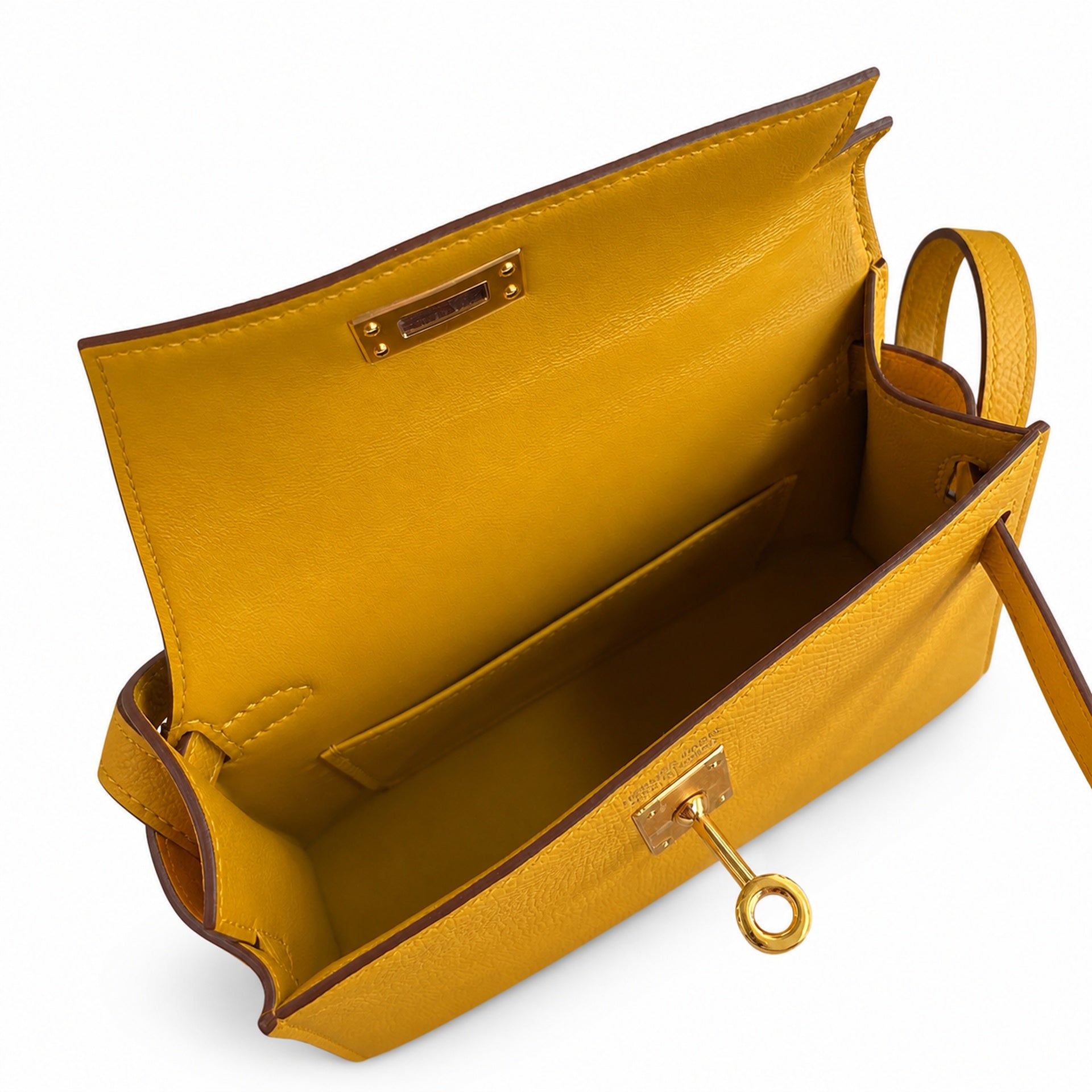 Hermès Kelly Sellier 19 Jaune Ambre Epsom Gold Hardware