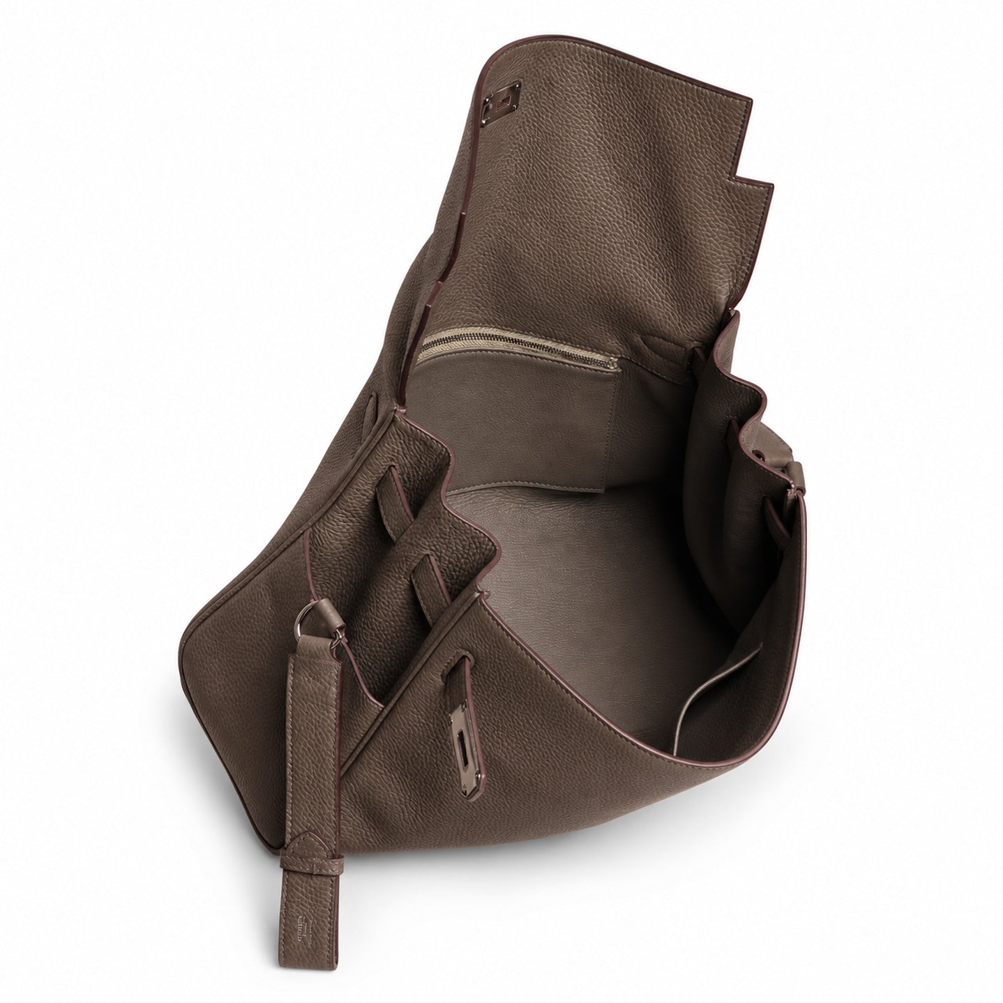 Kelly Messenger GM 31 Veau Togo, Gris Étain, Palladium Hardware
