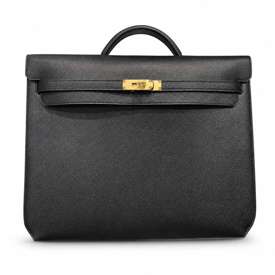 Hermès Kelly Dépêches 36cm Noir Epsom Calf Leather Gold Hardware