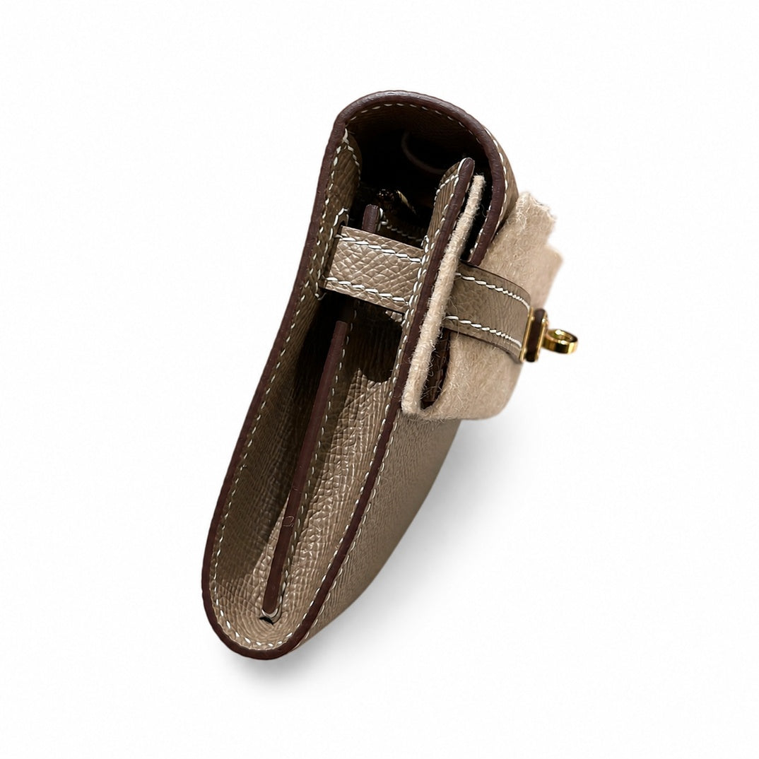 Hermès Kelly To Go Etoupe Epsom Calf Leather Gold Hardware