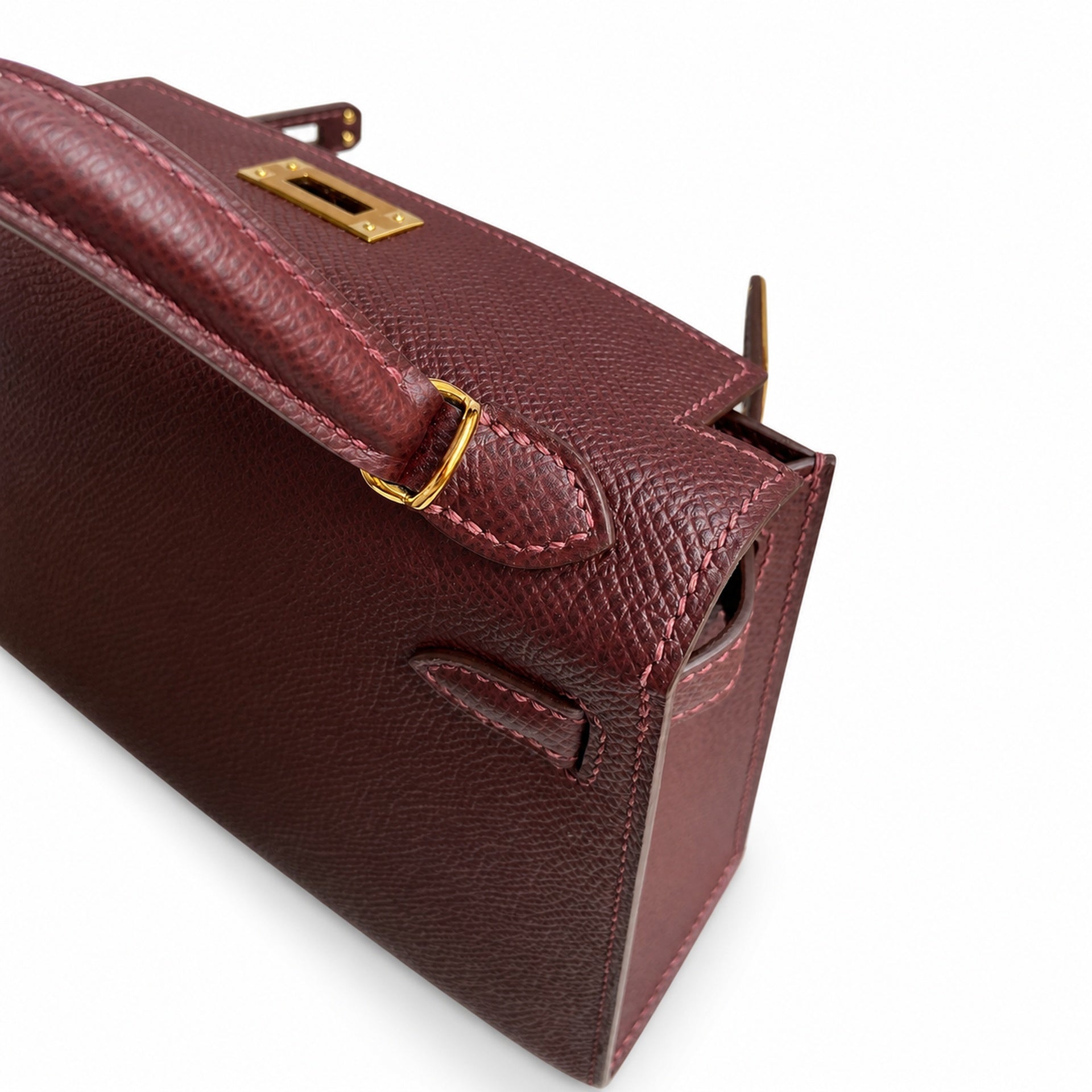 Hermès Kelly Sellier 19 Bordeaux Epsom Calf Leather Gold Hardware