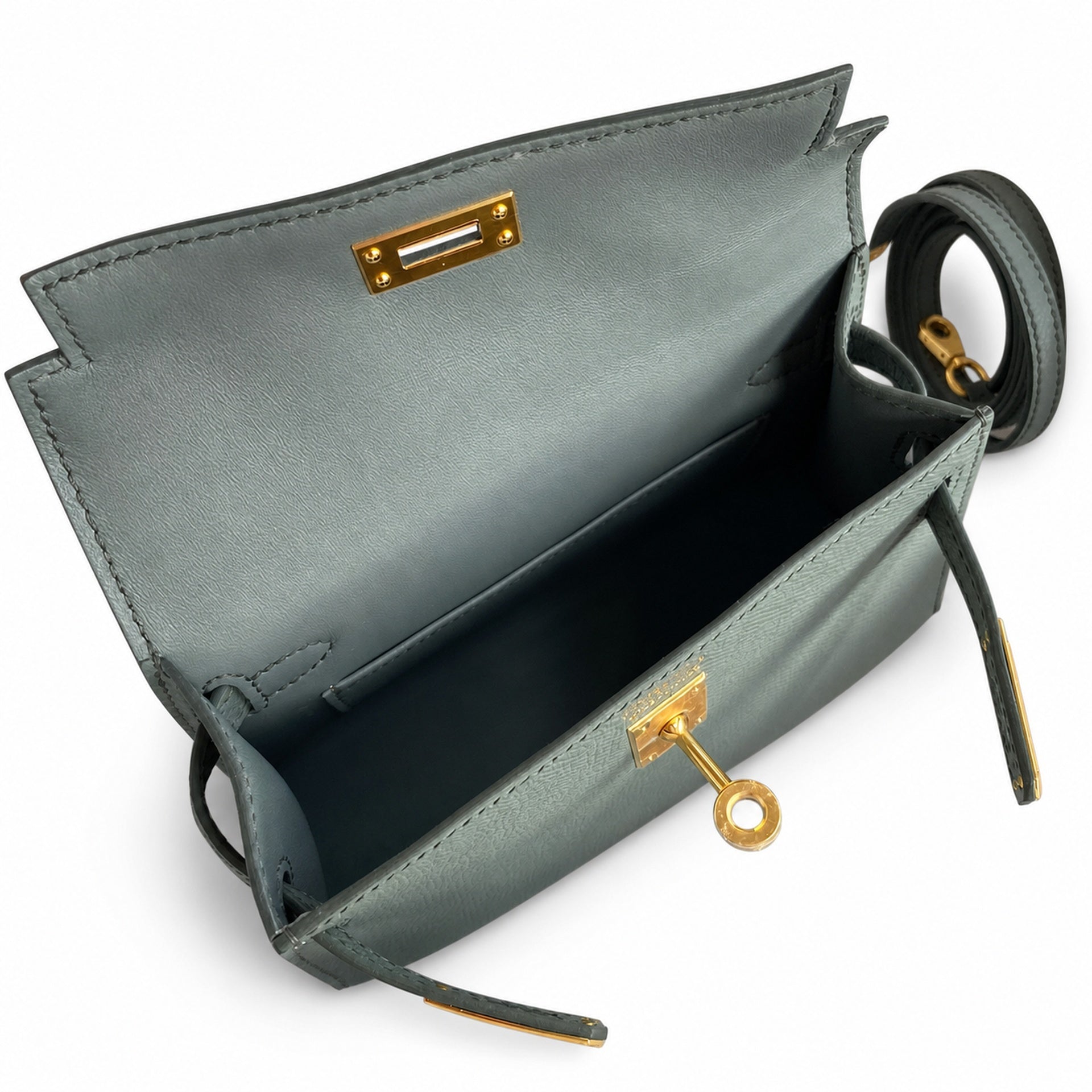 Hermès Kelly Sellier 19 Vert Amande Epsom Gold Hardware
