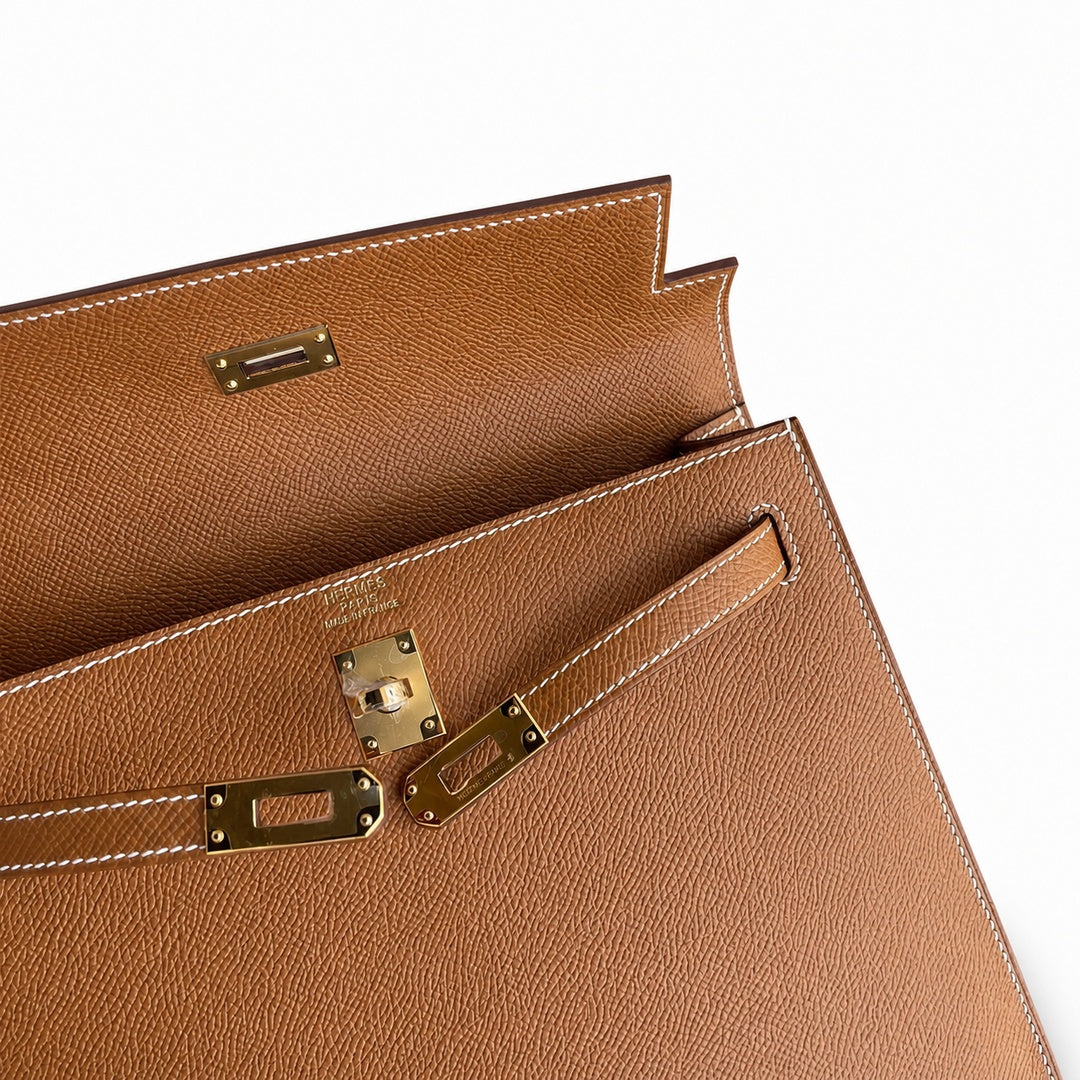 Hermès Kelly II 25cm Gold Epsom Calf Leather Gold Hardware