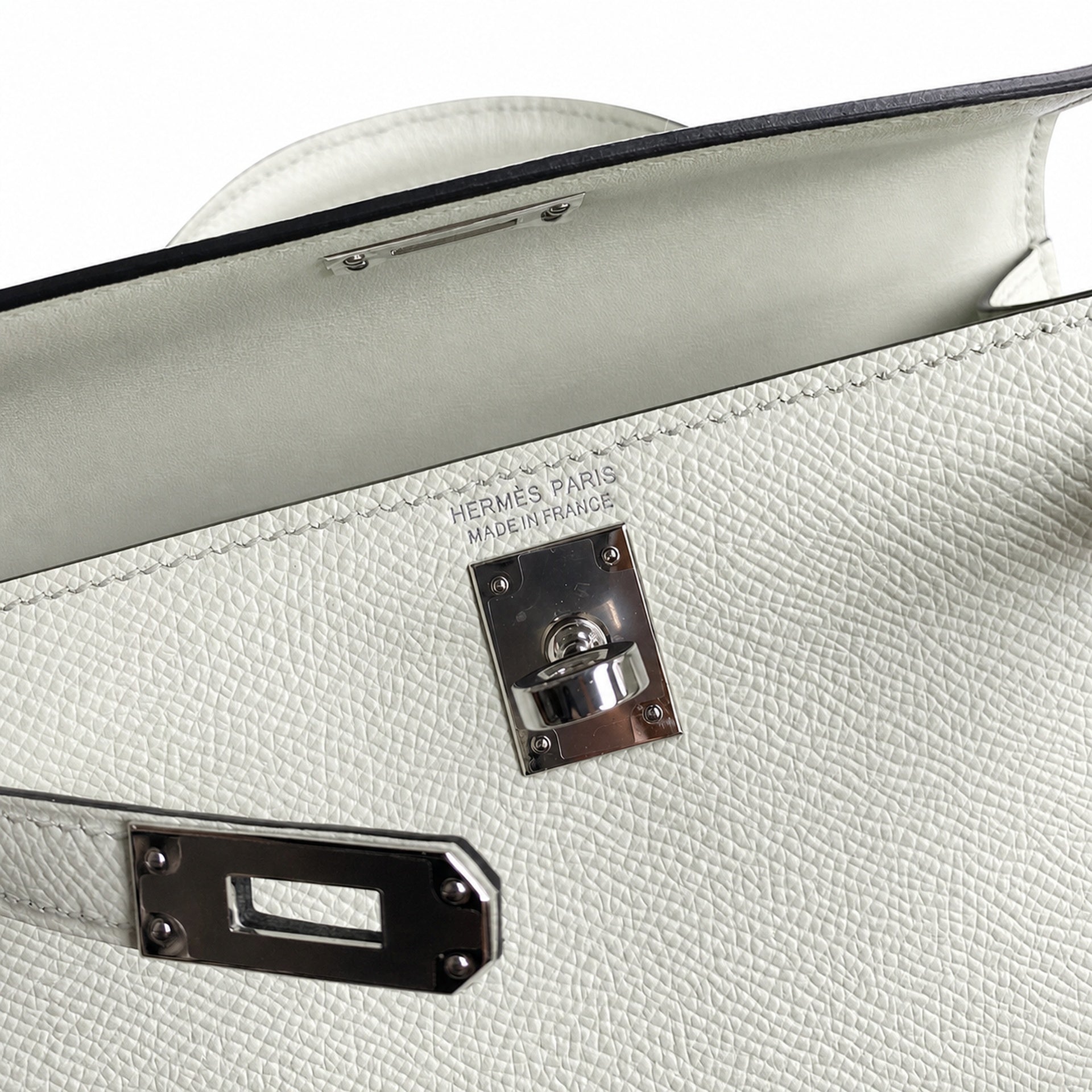 Hermès Kelly Sellier 19 Vert Fizz Epsom Palladium Hardware