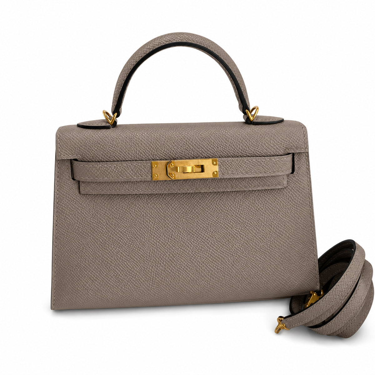 Hermès Kelly Sellier 19 Gris Asphalte Epsom Gold Hardware
