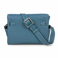Kelly Messenger PM 27 Veau Togo, Bleu Jean, Palladium Hardware