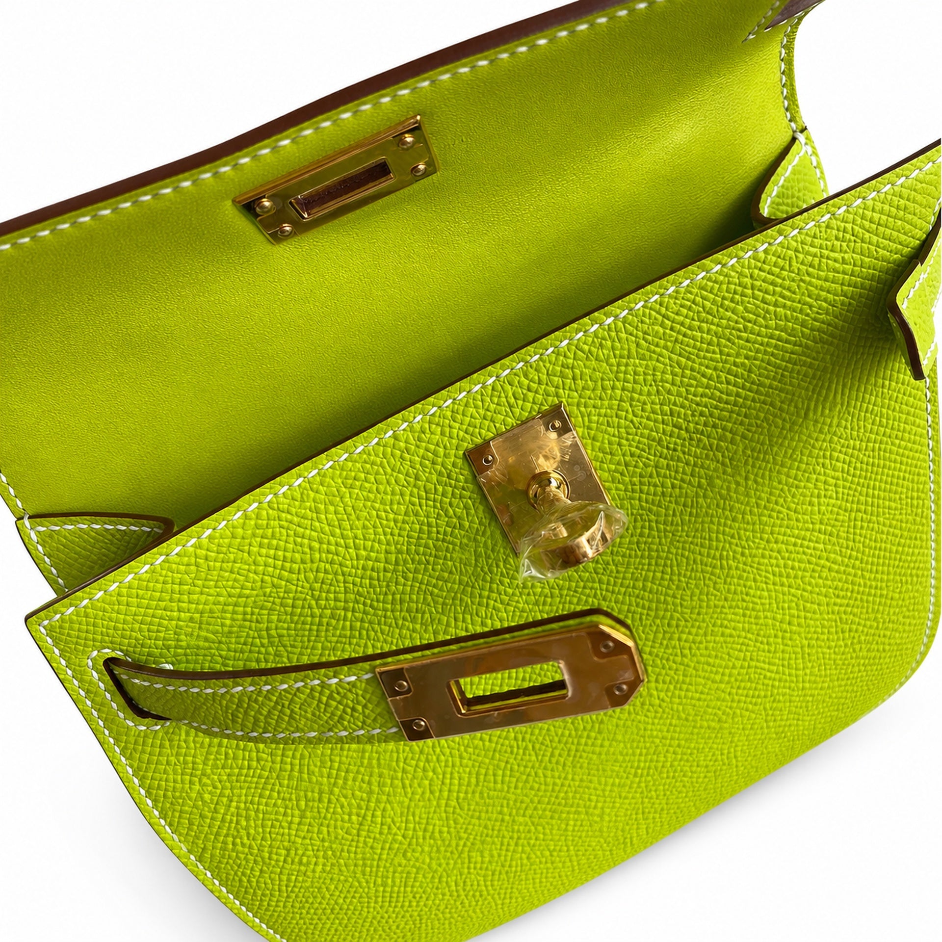 Hermès Kelly Sellier 19 Vert Anis Epsom Gold Hardware
