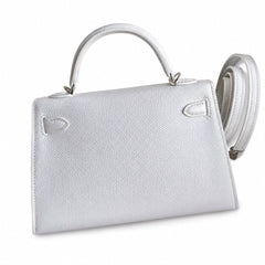 Hermès Kelly Sellier 19 Blanc Epsom Palladium Hardware