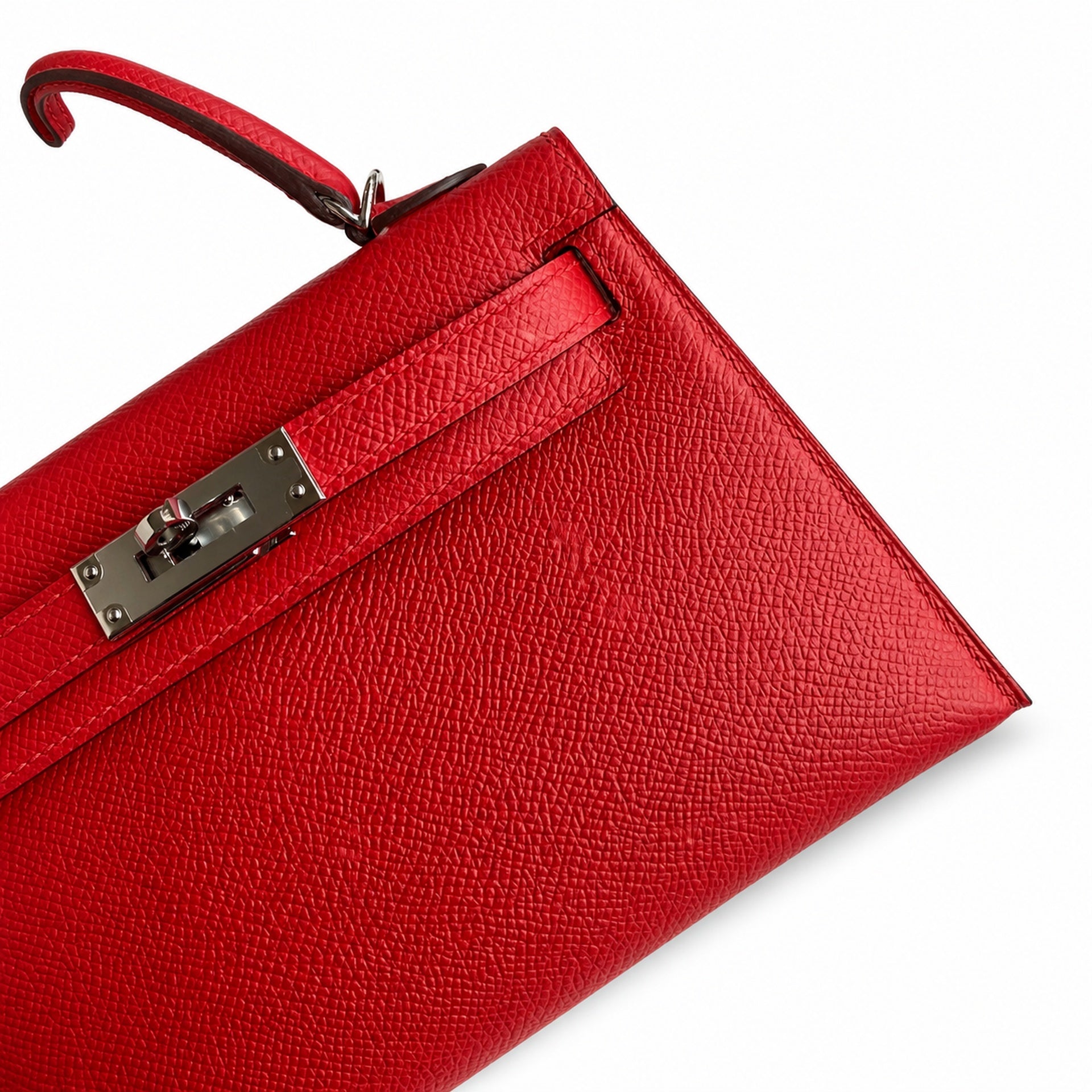 Hermès Kelly Sellier 19 Rouge Casaque Epsom Palladium Hardware
