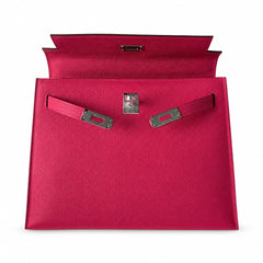 Hermès Kelly II 25cm Rouge Vif Epsom Calf Leather Palladium Hardware