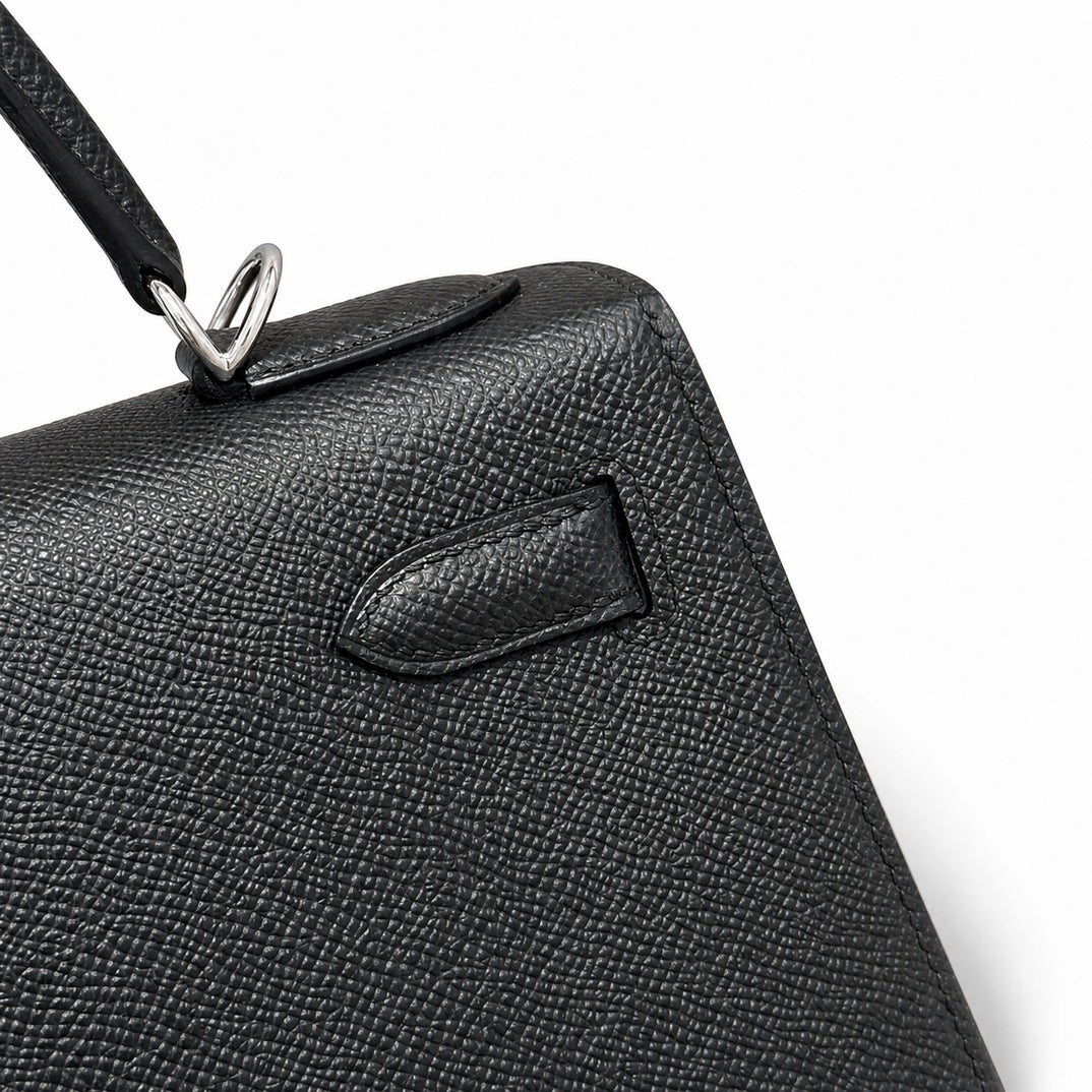 Hermès Kelly Sellier 32cm Noir Epsom Calf Leather Palladium Hardware