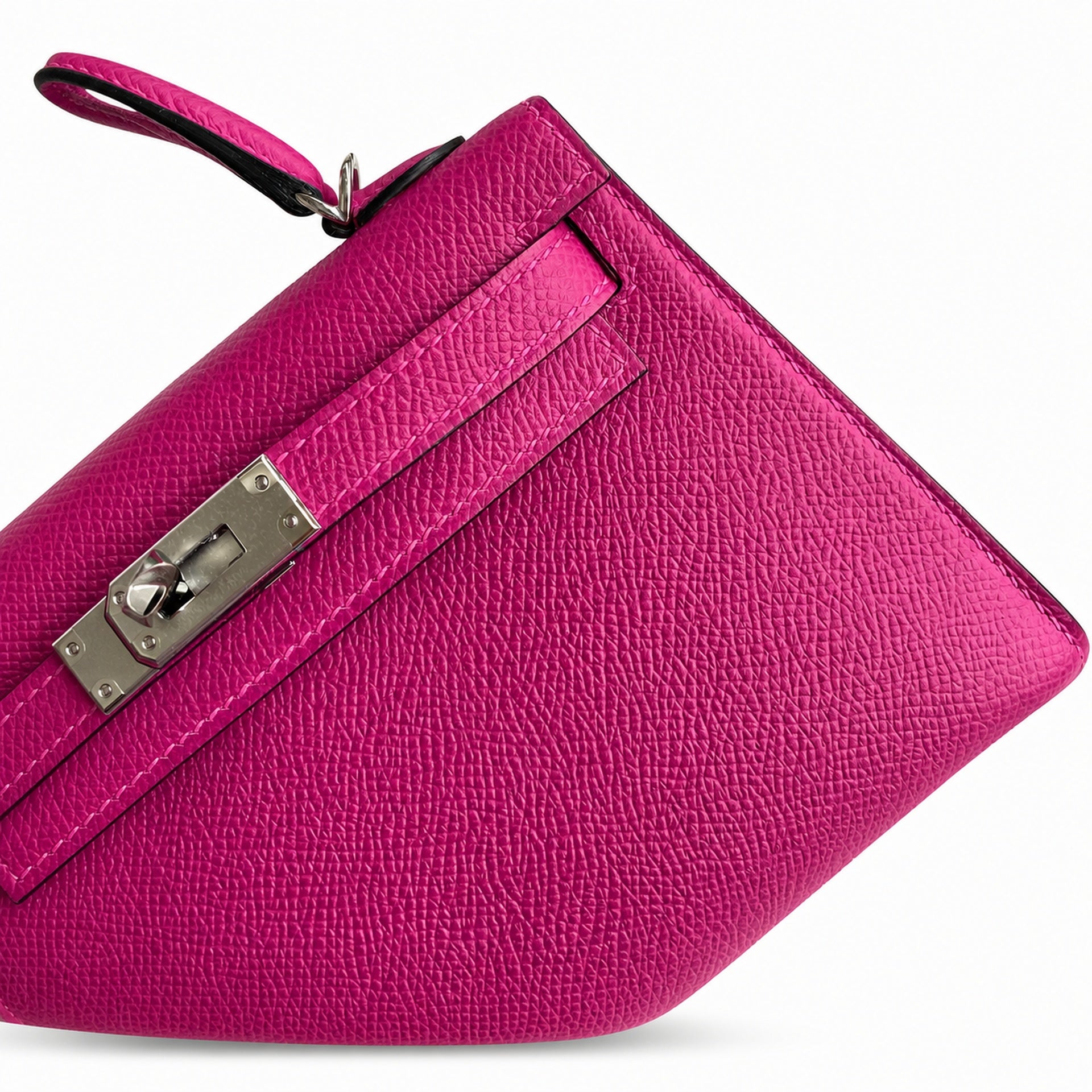 Hermès Kelly Sellier 19 Rose Purple Epsom Palladium Hardware