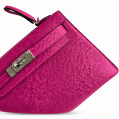 Hermès Kelly Sellier 19 Rose Purple Epsom Palladium Hardware
