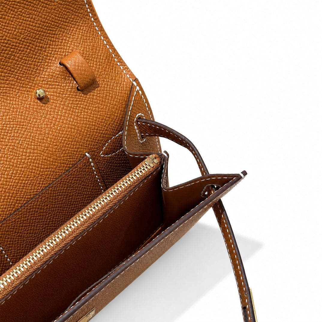 Hermès Kelly To Go Alezan Epsom Calf Leather Gold Hardware